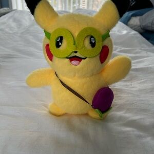 Yellow Plush Toy with Green Glasses